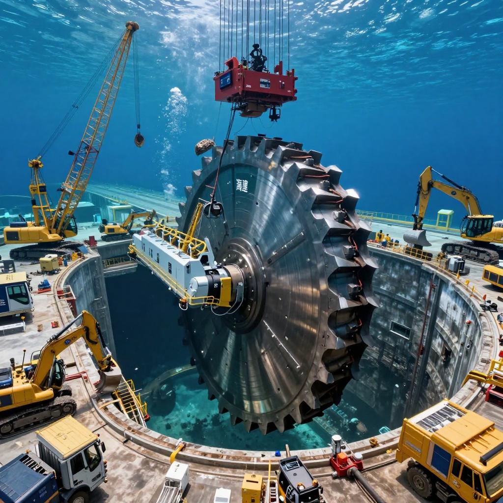 世界最长海底公路隧道盾构机刀盘下井-南能精密制造有限公司(图1)
