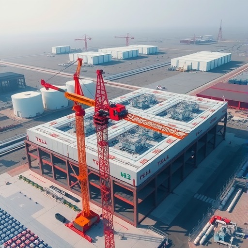 特斯拉上海储能超级工厂启动建设 工厂建设进展凸显战略重心-辰飞雨南能精密制造(图1) 特斯拉上海储能超级工厂启动建设 工厂建设进展凸显战略重心-辰飞雨南能精密制造(图1)