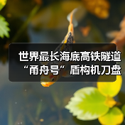 世界最长海底高铁隧道“甬舟号”盾构机刀盘下井(图1) 世界最长海底高铁隧道“甬舟号”盾构机刀盘下井(图1)