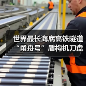世界最长海底高铁隧道“甬舟号”盾构机刀盘下井（图4）