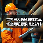 世界最大跨径独柱式三塔空间缆悬索桥上部结构施工全面展开(图3) 世界最大跨径独柱式三塔空间缆悬索桥上部结构施工全面展开(图3)